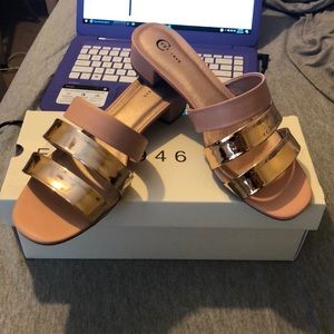 Pink and gold shoes 🤩 about to delete